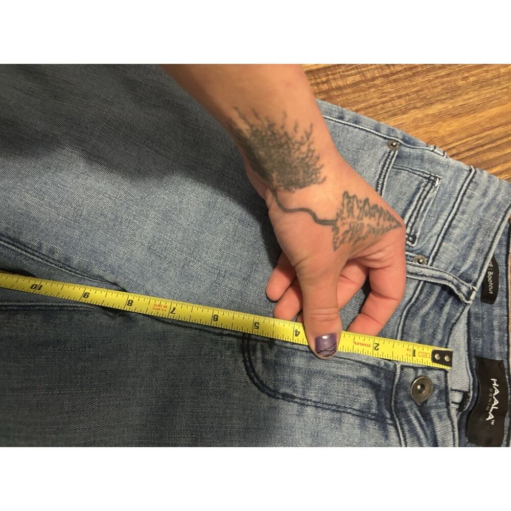 Haala Denim Womens 25 Blue Dark Wash Denim Venice: Bootcut Casual Workwear Jeans - Picture 8 of 10
